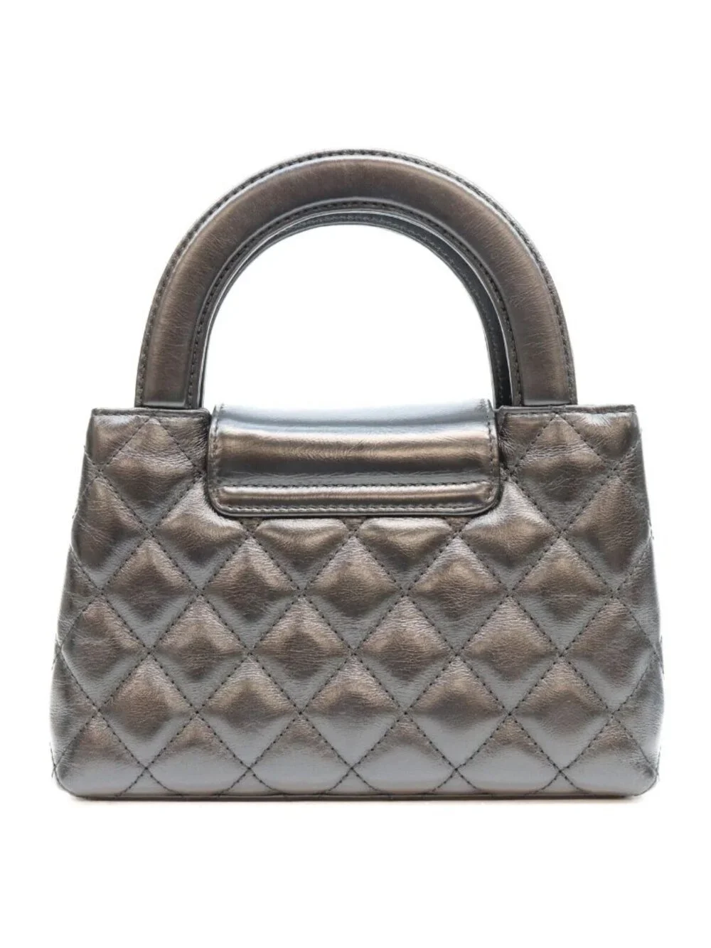 Chanel Black Calfskin Quilted Mini Shopping Shoulder Bag